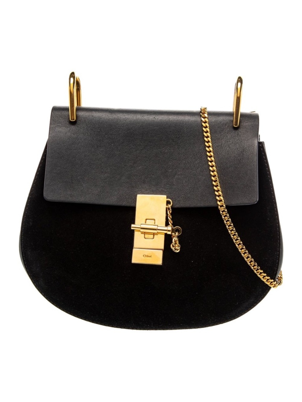 CHLOE Crossbody Black Leather And Suede Bag